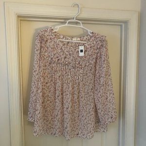 GAP 3/4 sleeve floral shirt